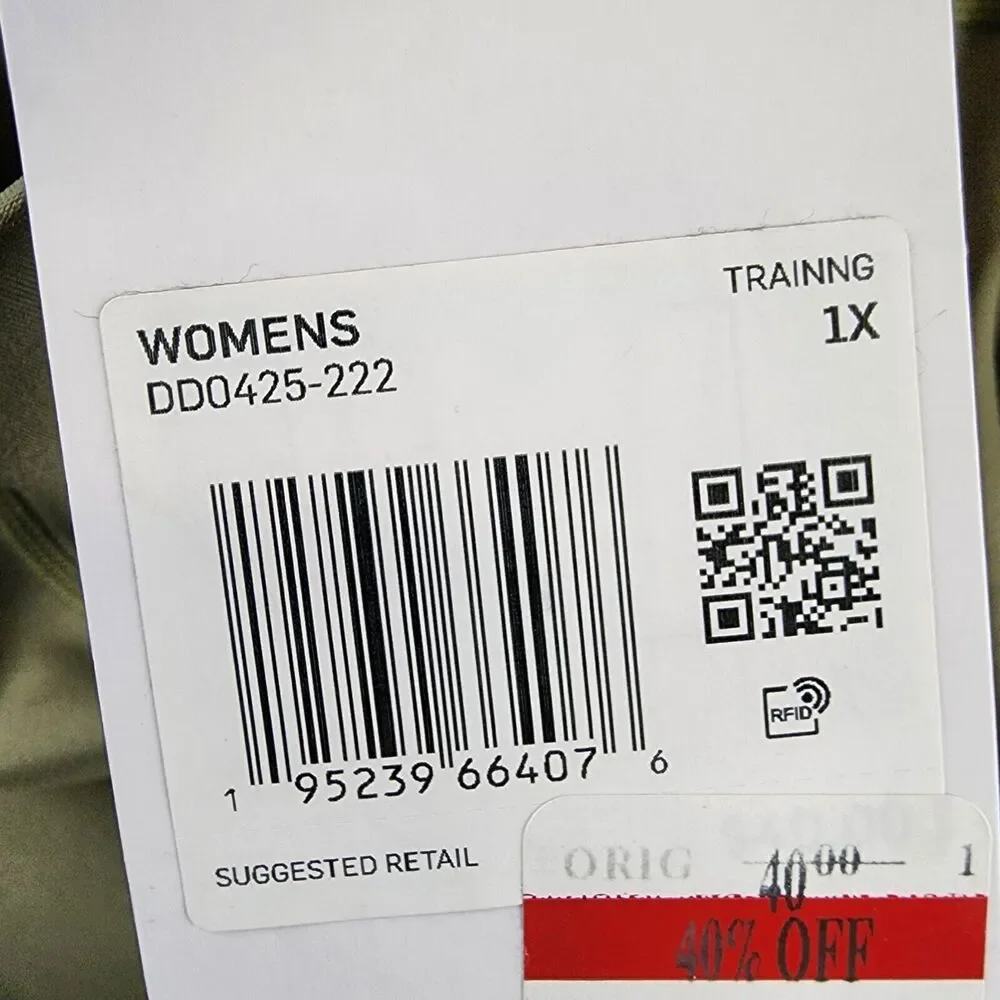 NIKE One Plus Size Mid-Rise 7" Bike Shorts Women's 1X Olive Tight Fit Pull On~ - Picture 12 of 15